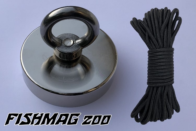 Bergemagnet FISHMAG 200 mit Nylonseil